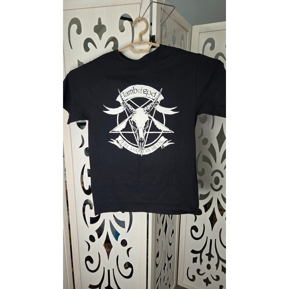 Lamb of God Band Tee Small Black Metal Graphic Shirt NWOT Skull Logo